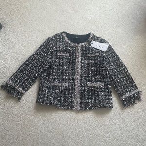 Vimly tweed tinsel blazer jacket